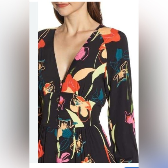 🌸 Leith Floral Button-Front Midi Dress | Size Small - Picture 10 of 11